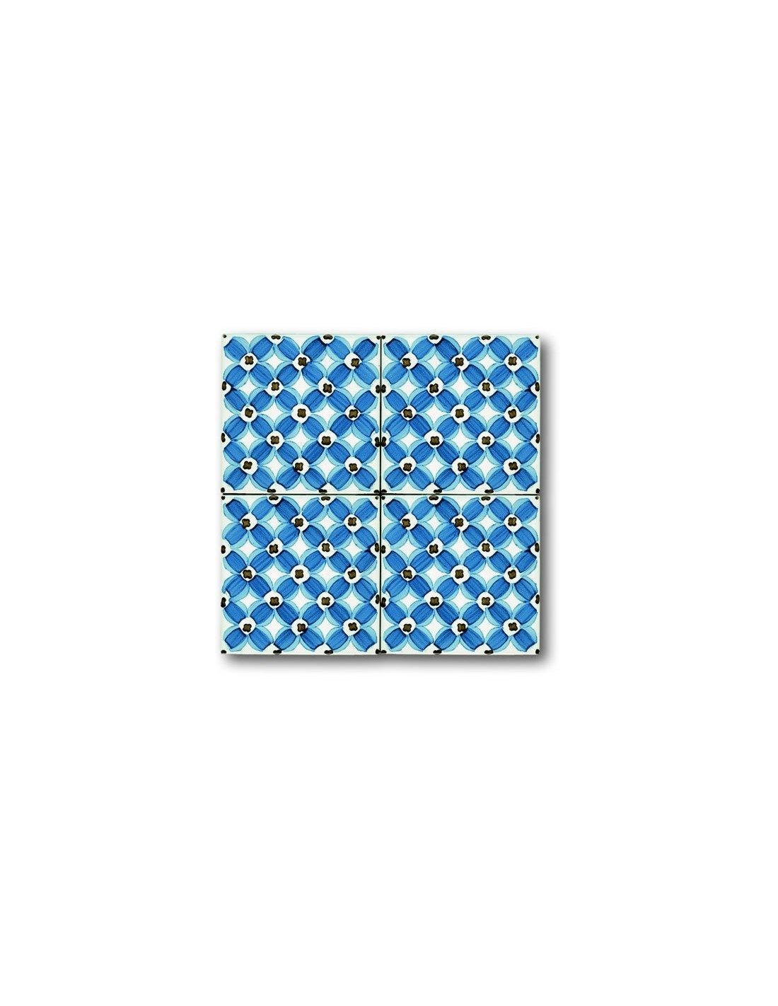 Mattonelle Piastrelle Rivestimenti per Pavimenti Bicottura 10x10 Classico Vietrese dipinta a mano