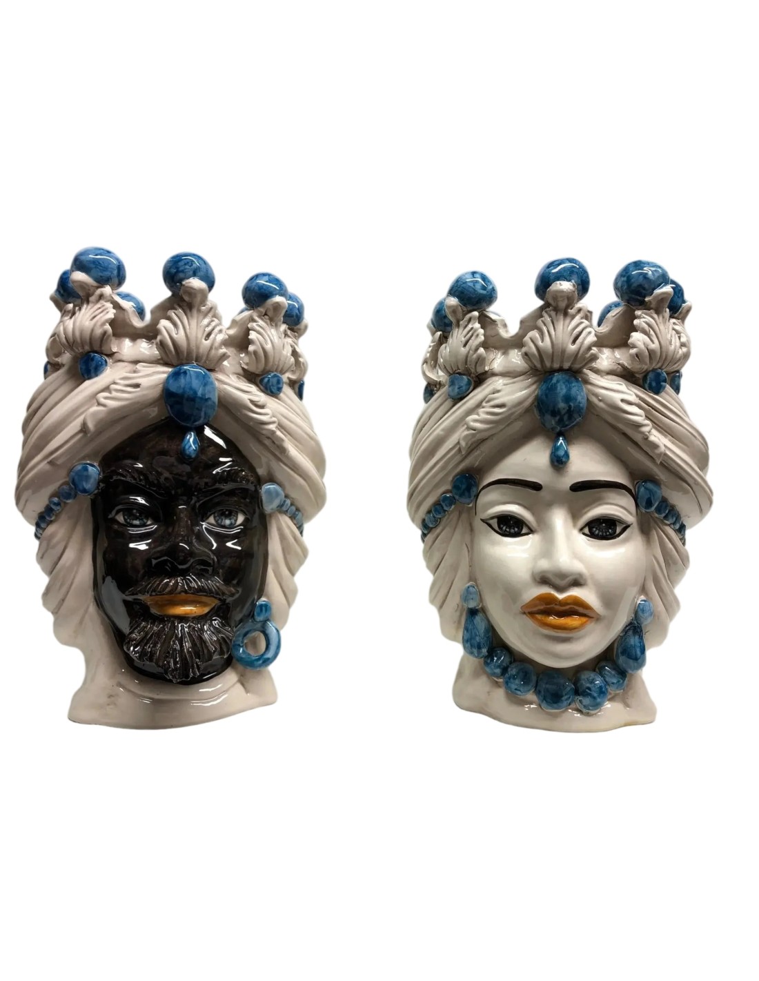 Teste di Moro Corona Ceramica Caltagirone Artigianale