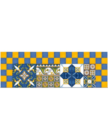 Patchwork piastrelle siciliane decorate a mano