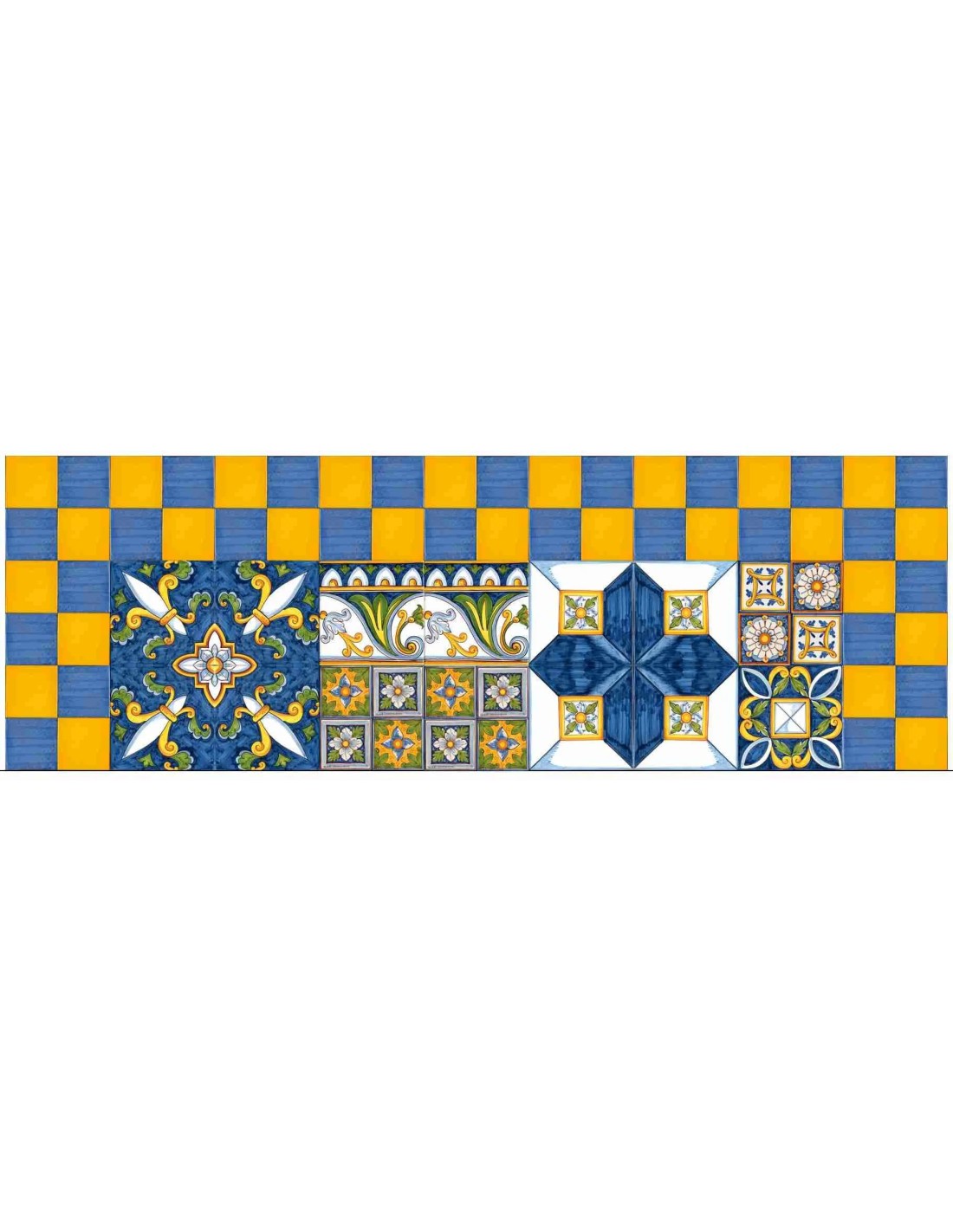 Patchwork piastrelle siciliane decorate a mano